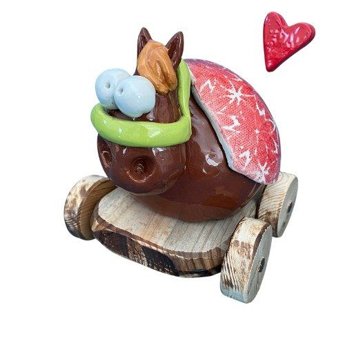 Tatà cavallo con cuore – coperta rossa